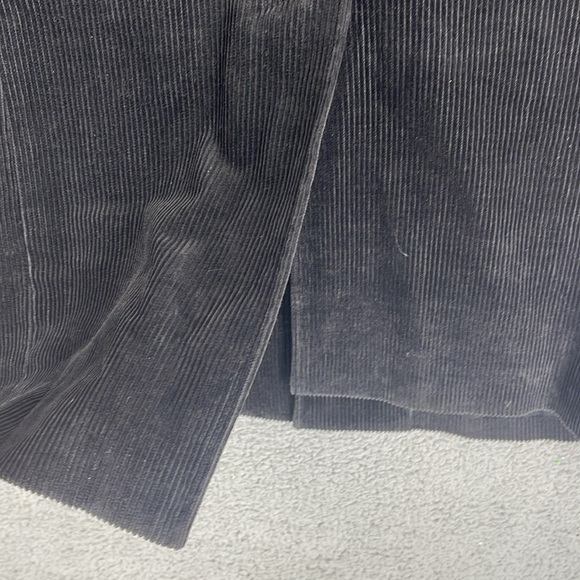 H&M brown corduroy three button long coat pockets men’s 38 medium collar jacket - Picture 13 of 14